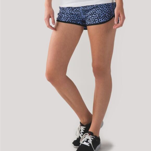 Lululemon Run: Speed Short *4-way Stretch Ace Spot Lullaby Black Swift Ultra 6 - Picture 2 of 6
